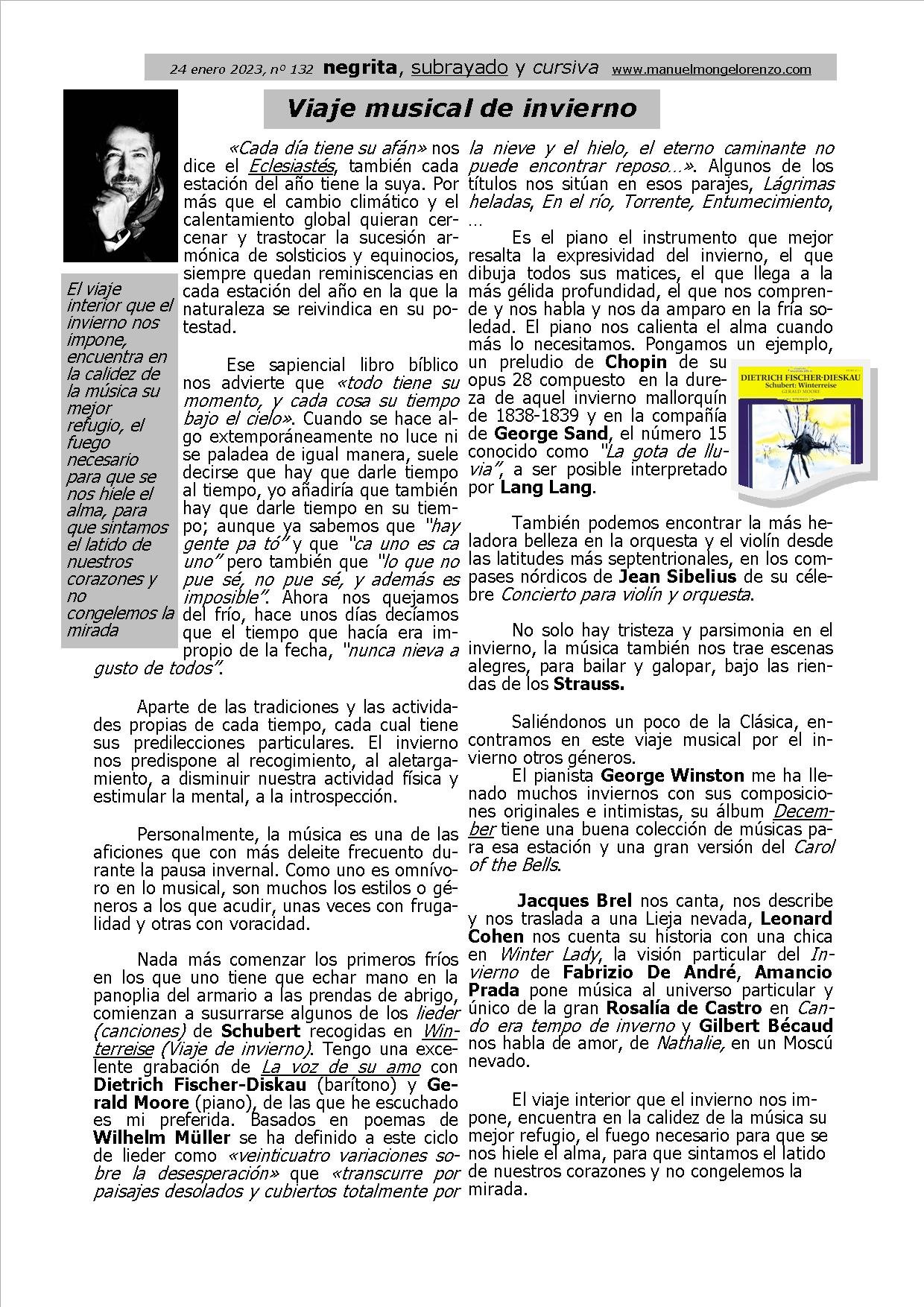 NSC 132 VIAJE MUSICAL DE INVIERNO (m)